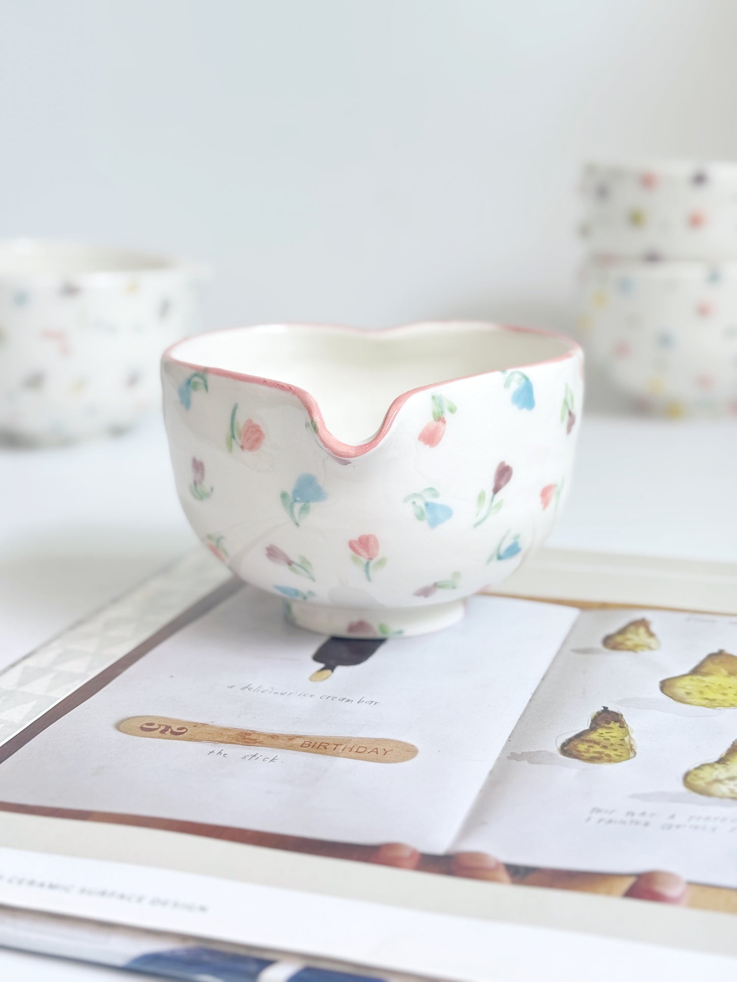 blushing tulip matcha bowl