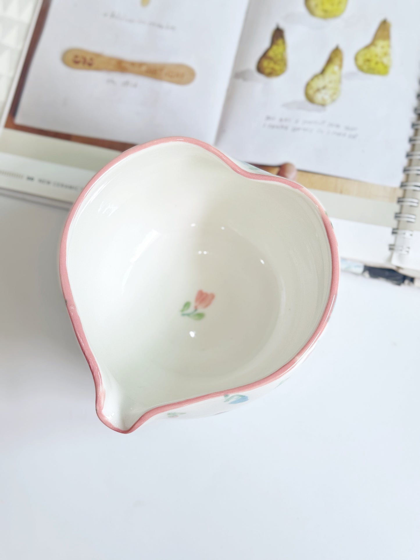 blushing tulip matcha bowl