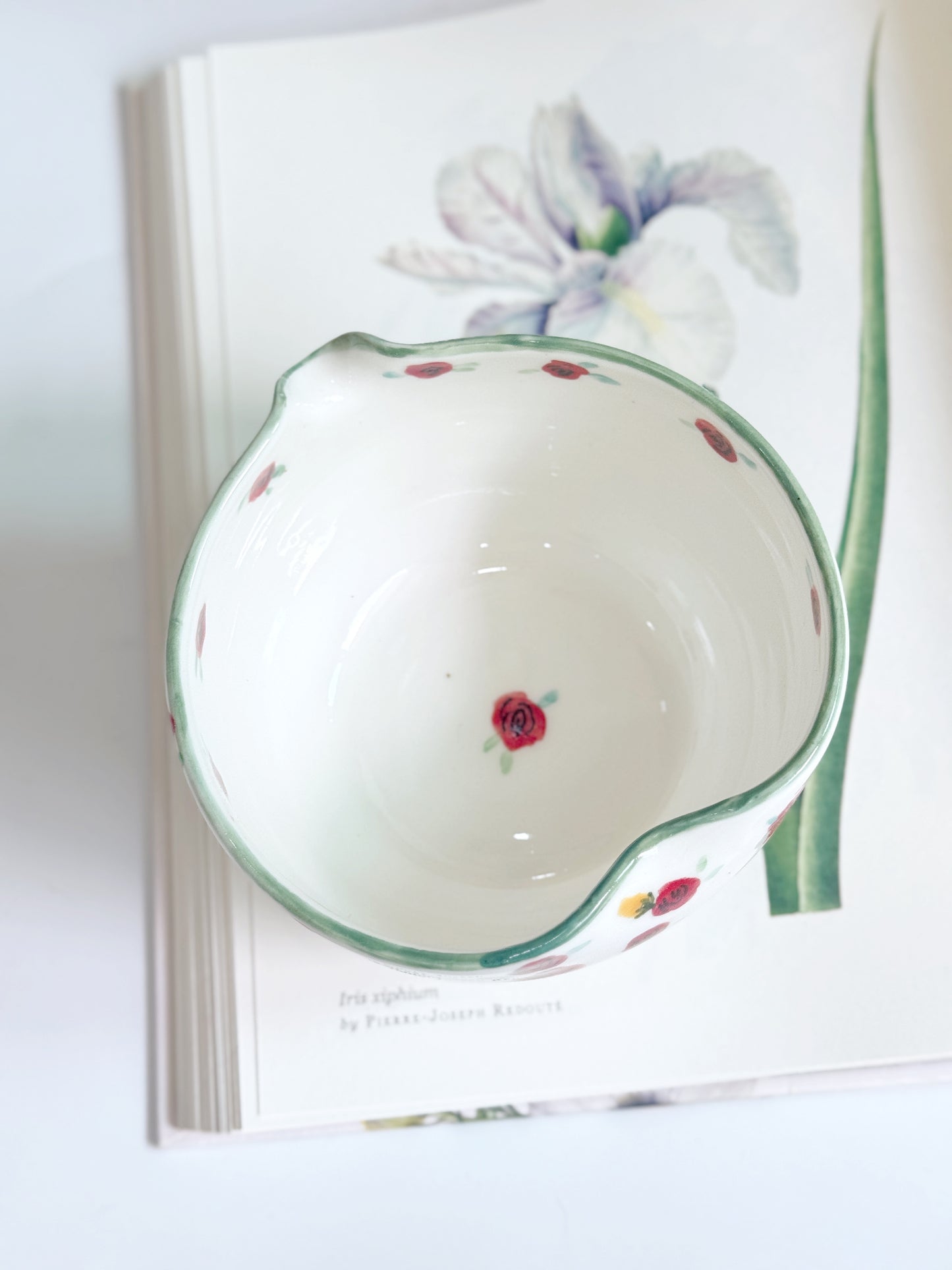 (PREORDER) red rose matcha bowl
