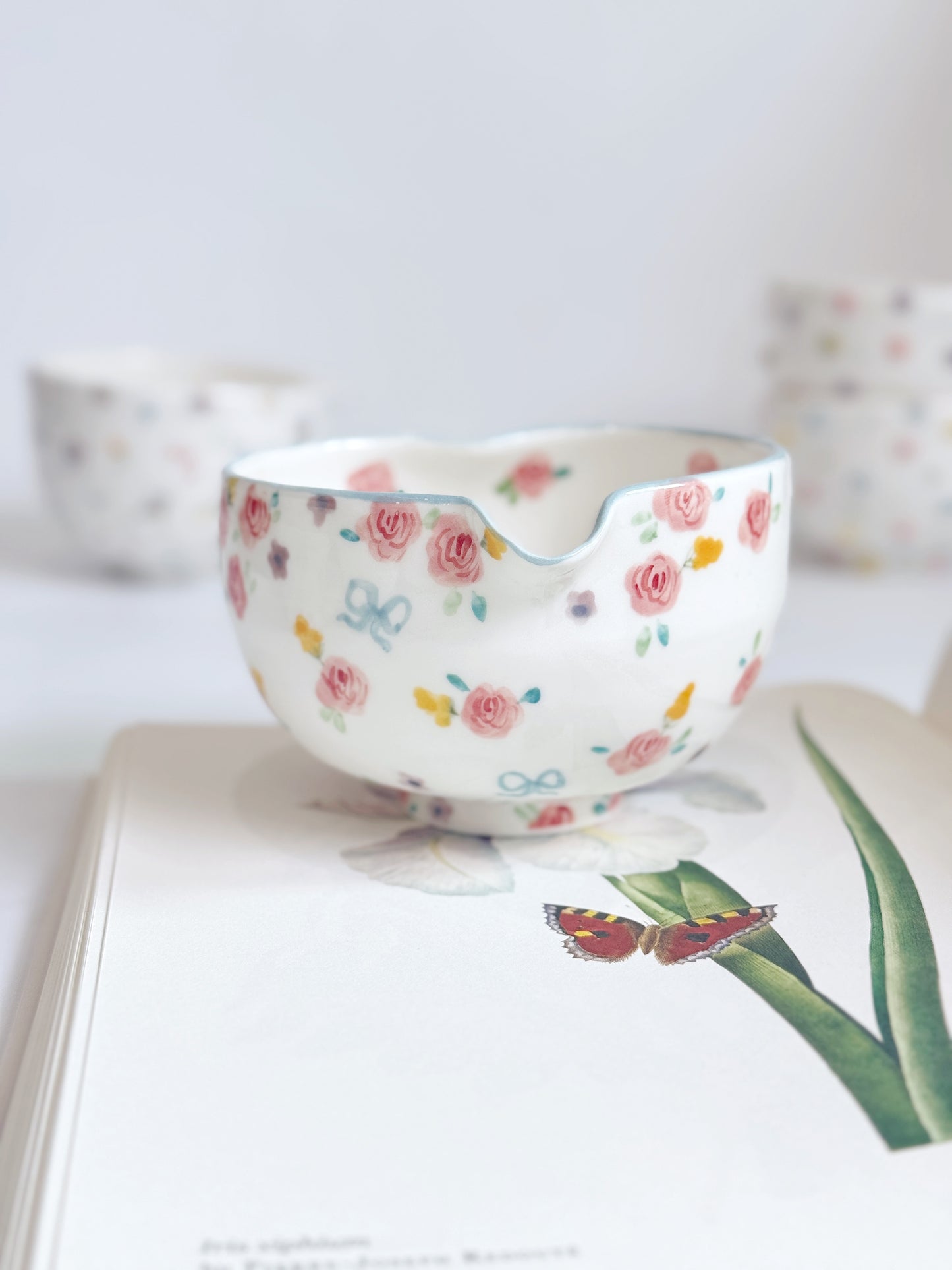 (PREORDER ) pink rose matcha bowl