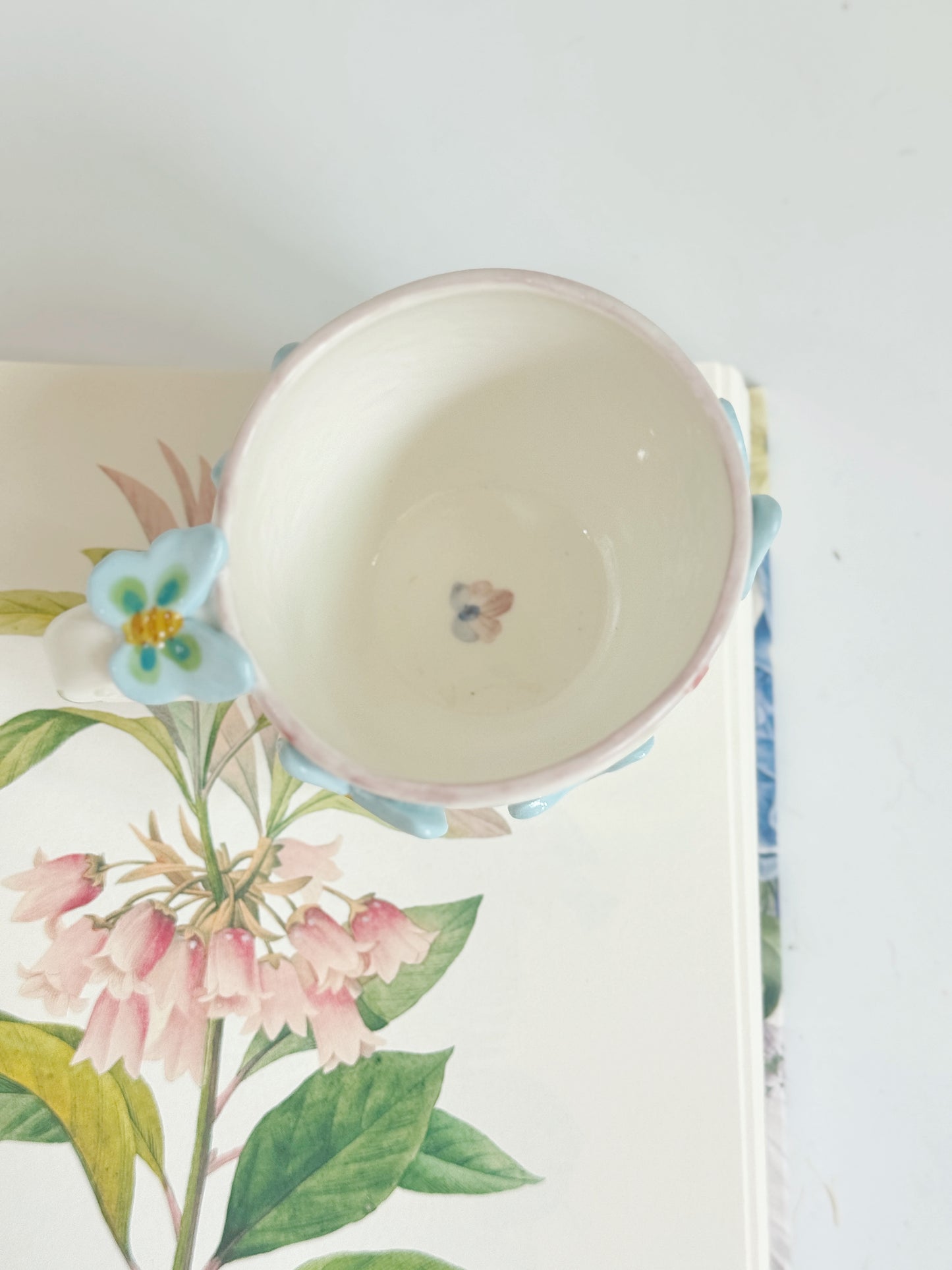 purple floral whimsy cup