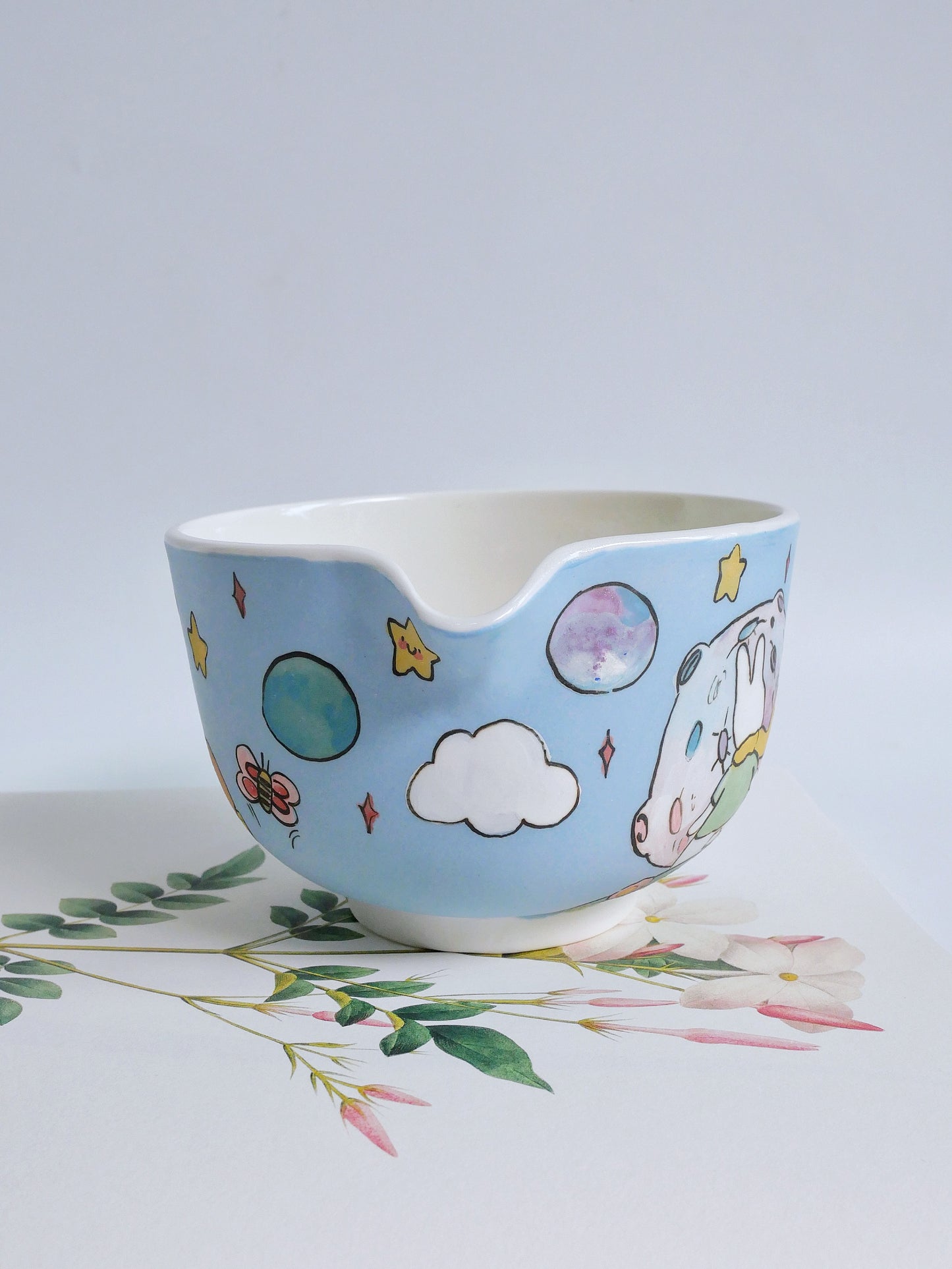 the little bunny prince matcha bowl