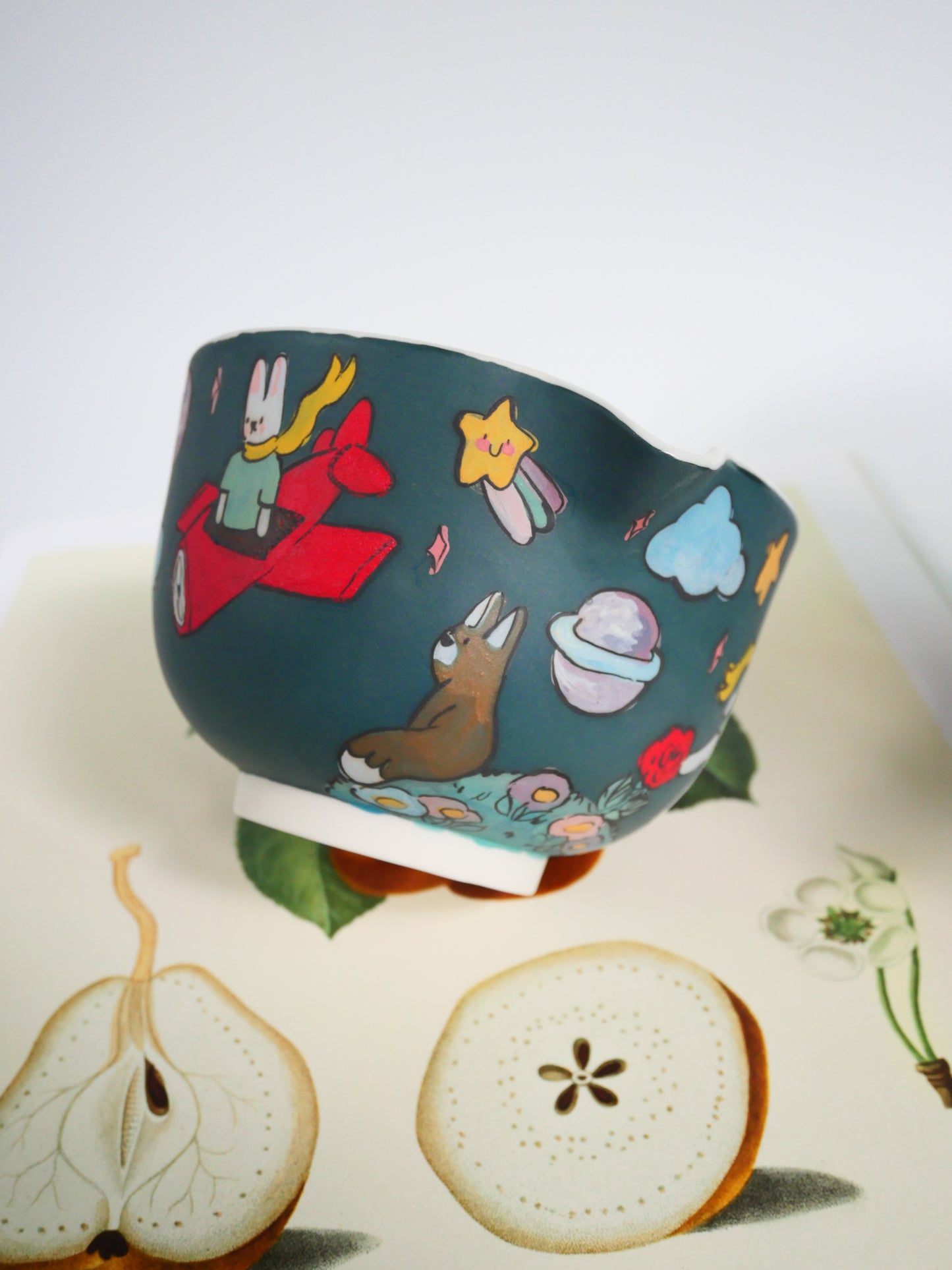 the adventure of the little bunny prince matcha bowl