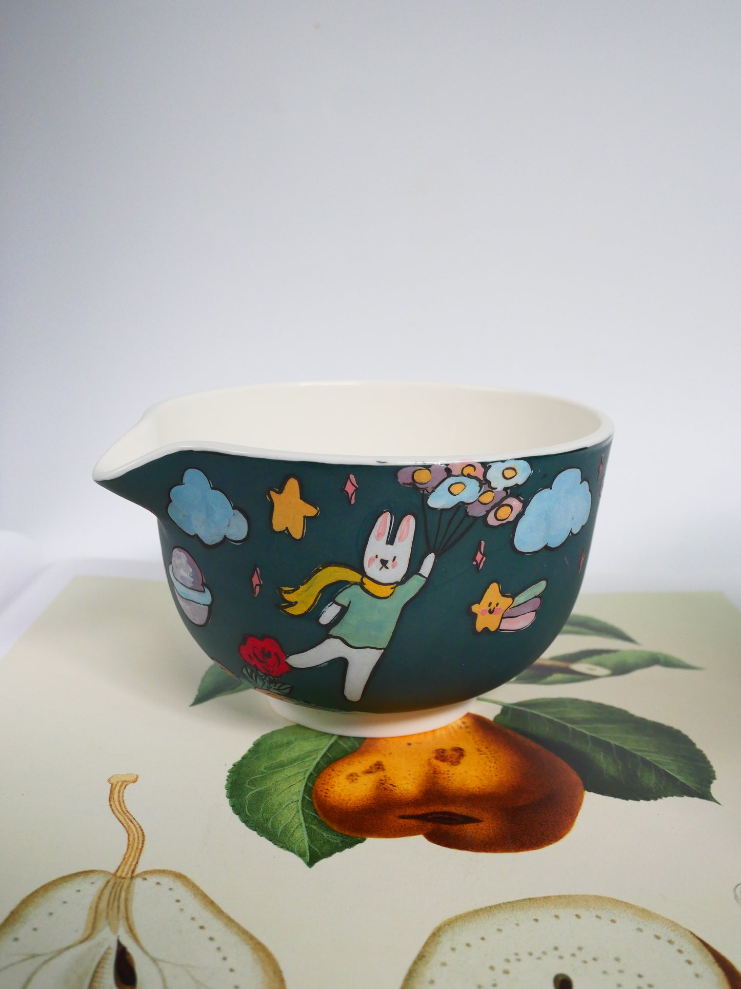 the adventure of the little bunny prince matcha bowl