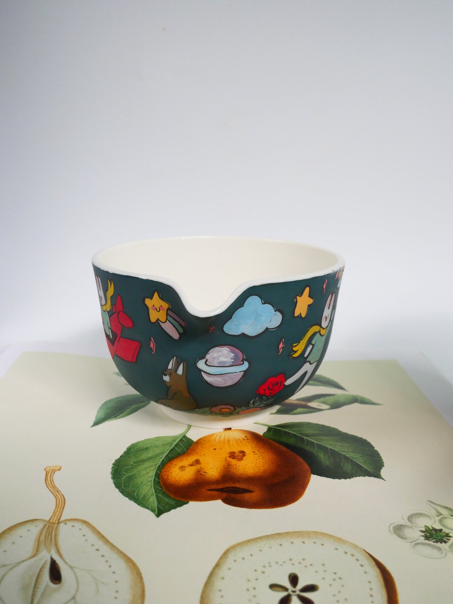 the adventure of the little bunny prince matcha bowl
