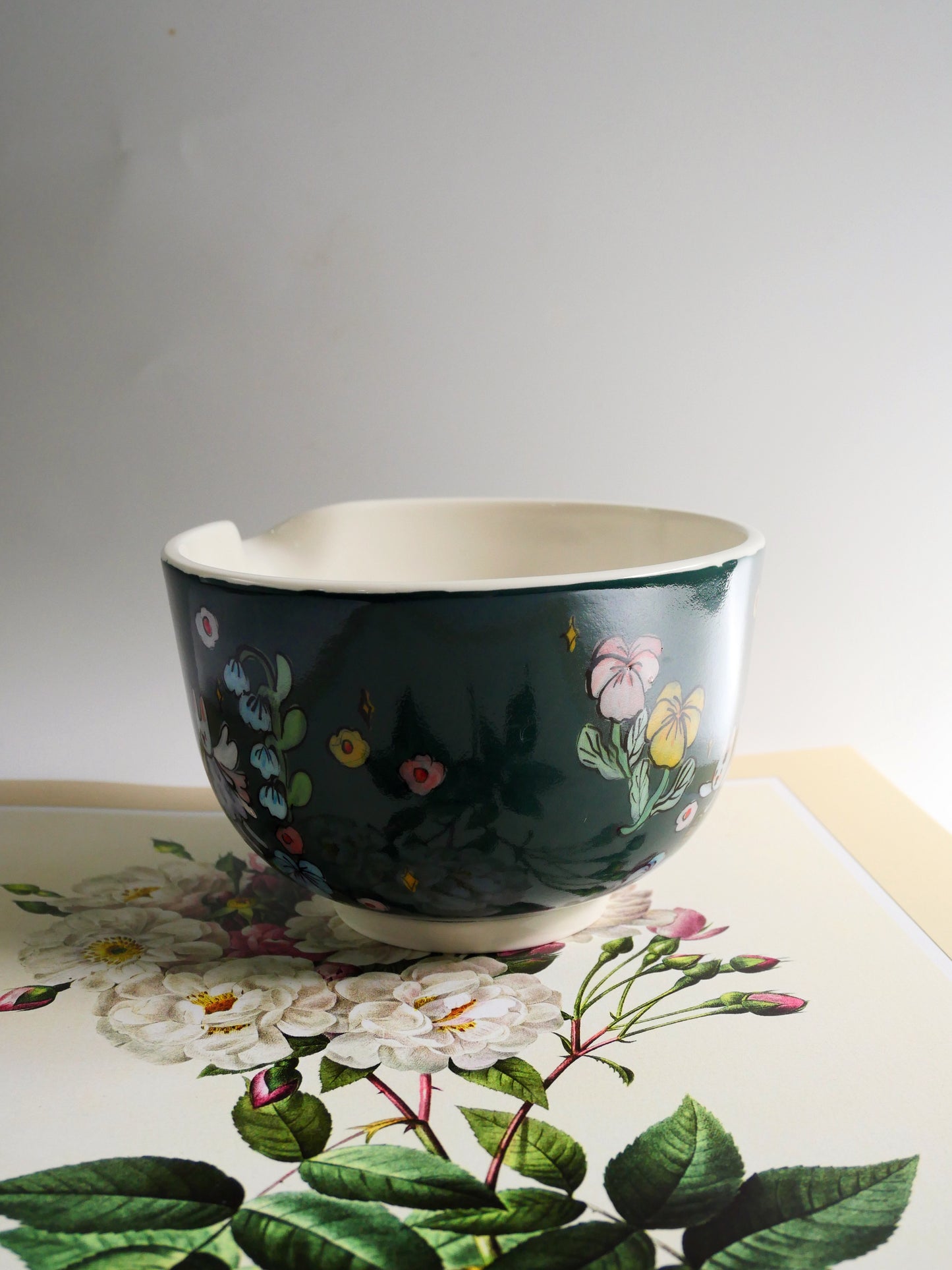 fairy bunny and the night flowers matcha bowl