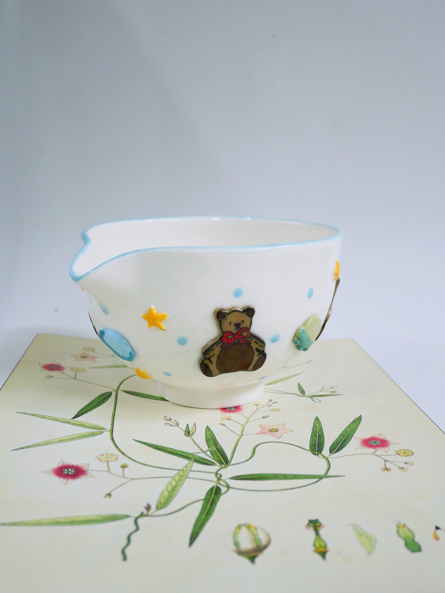 teddy bear matcha bowl