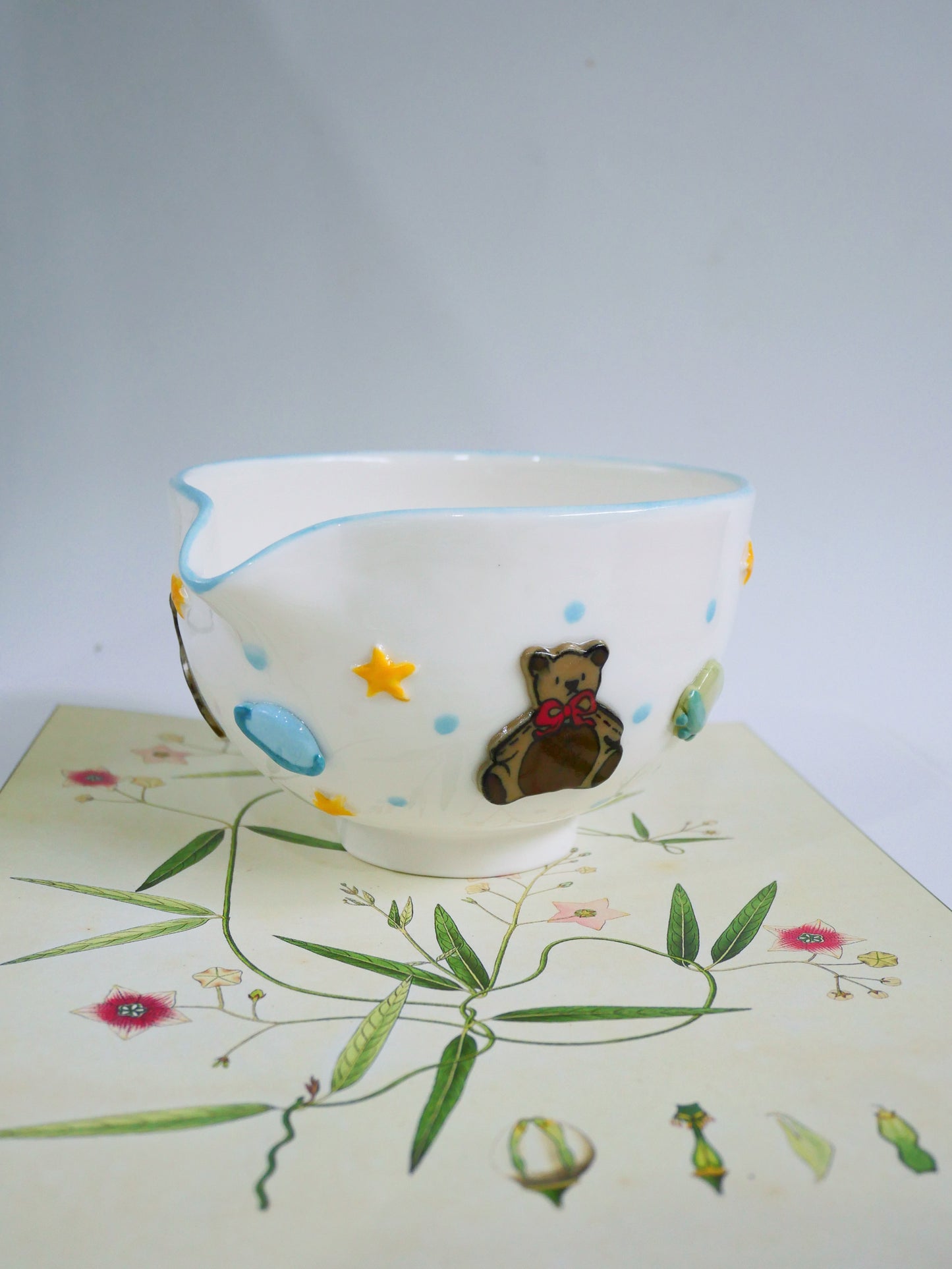teddy bear matcha bowl