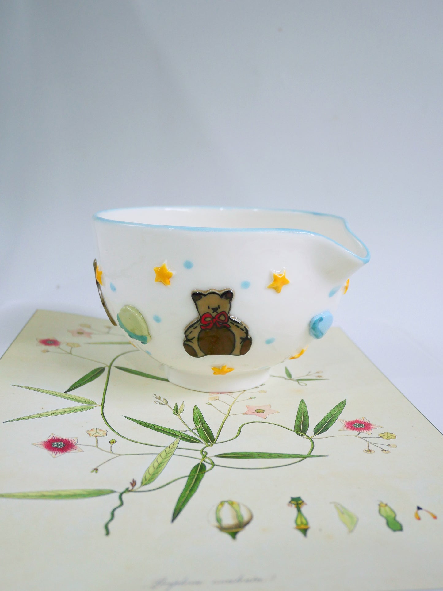 teddy bear matcha bowl