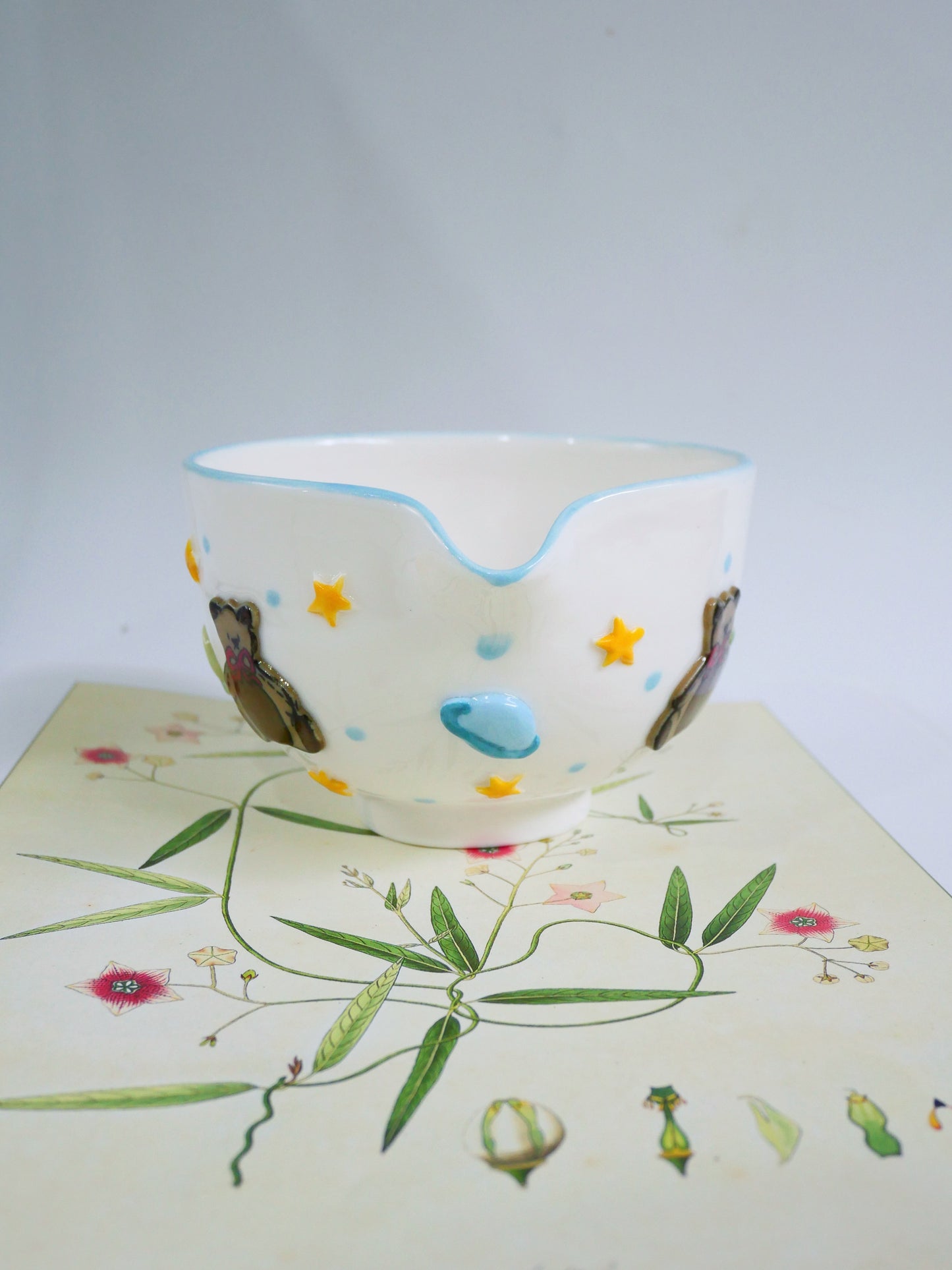 teddy bear matcha bowl