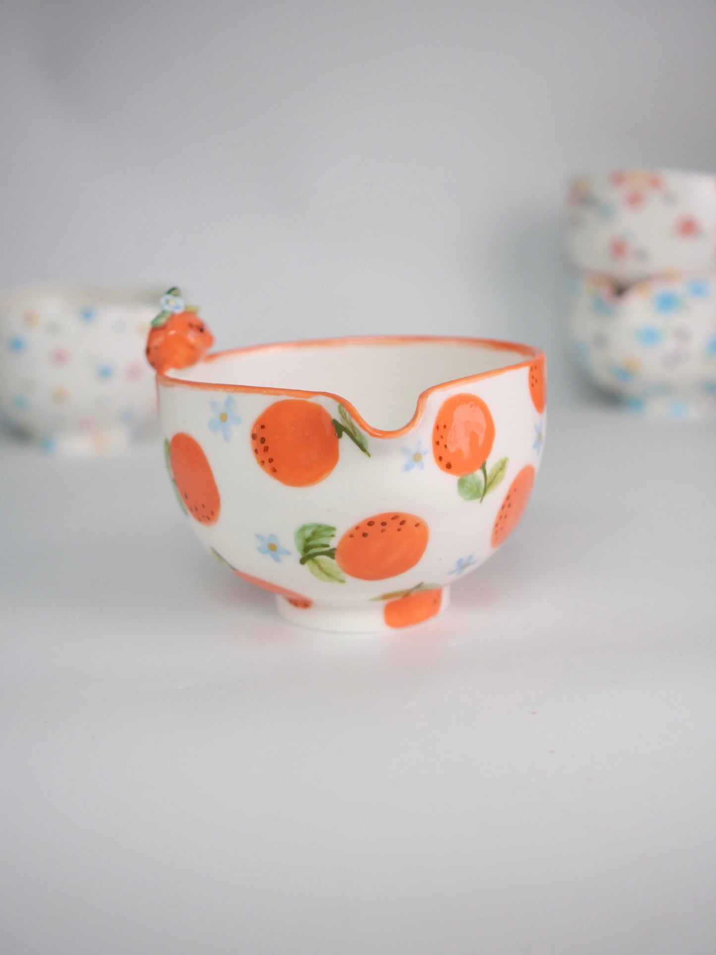 orange blossom matcha bowl