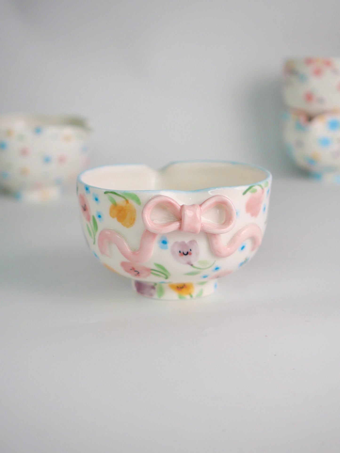 blushing tulip matcha bowl
