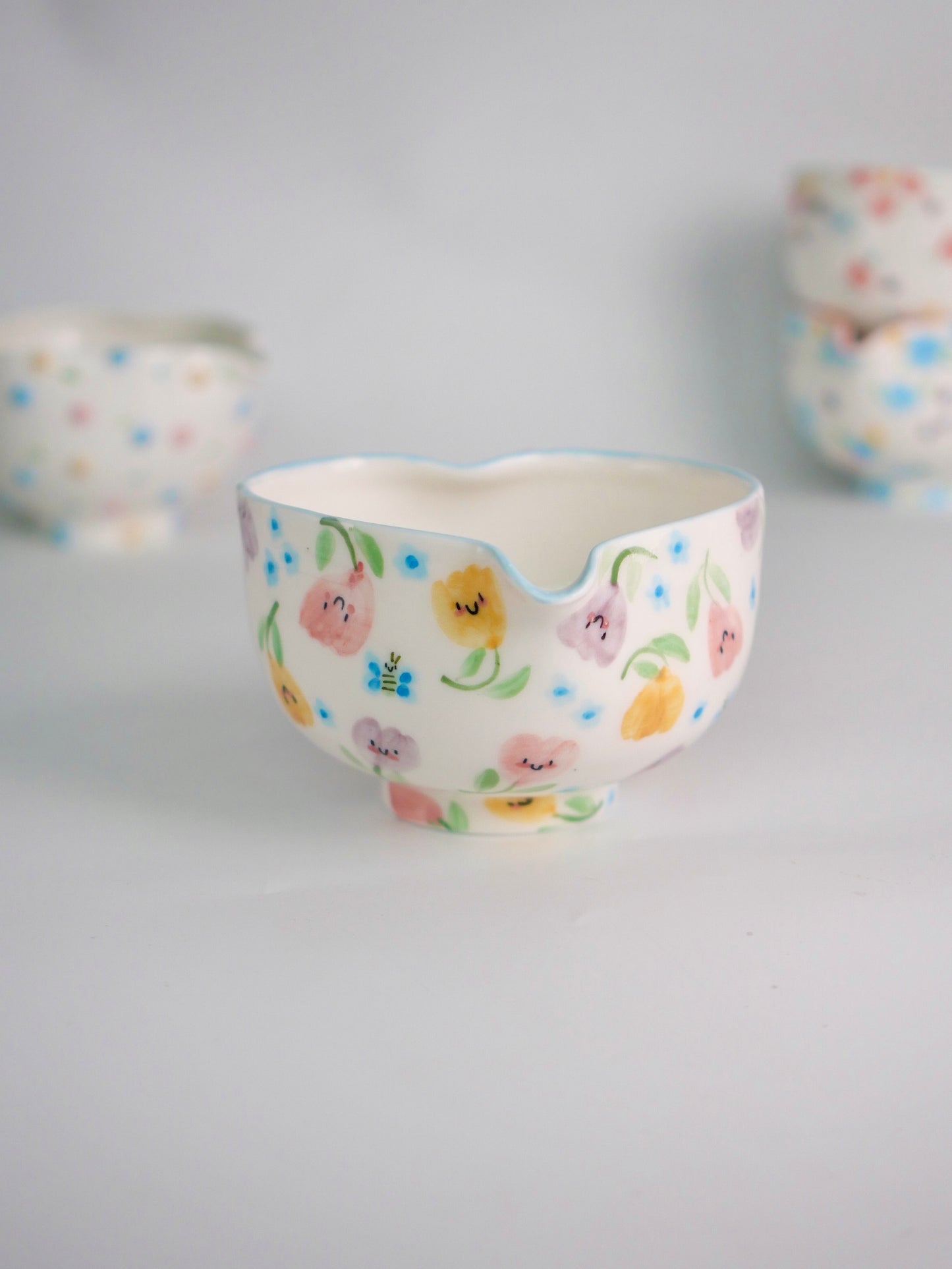 blushing tulip matcha bowl