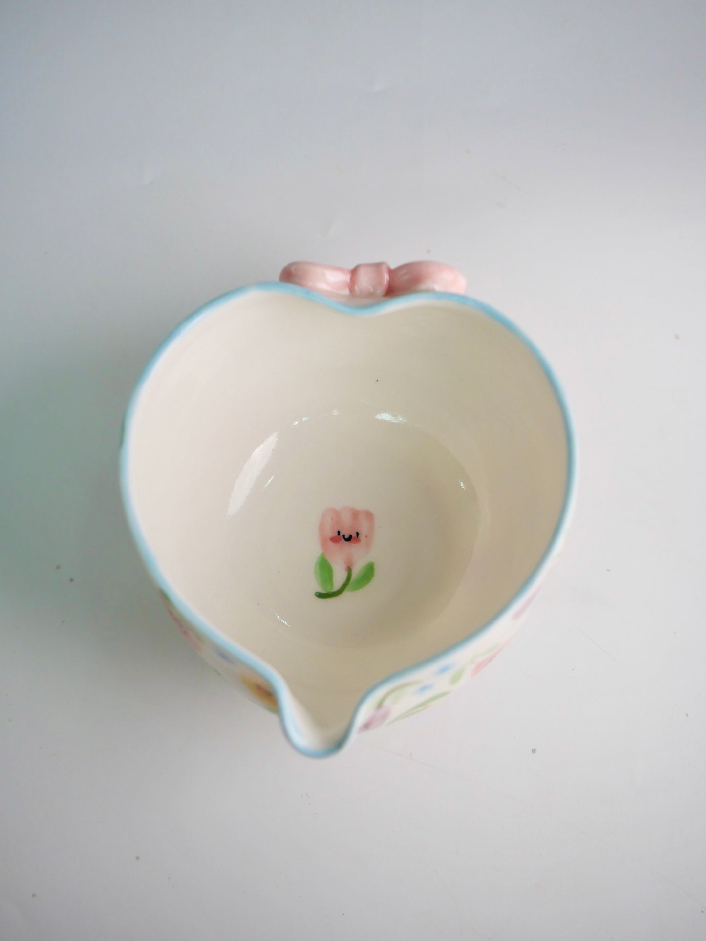 blushing tulip matcha bowl
