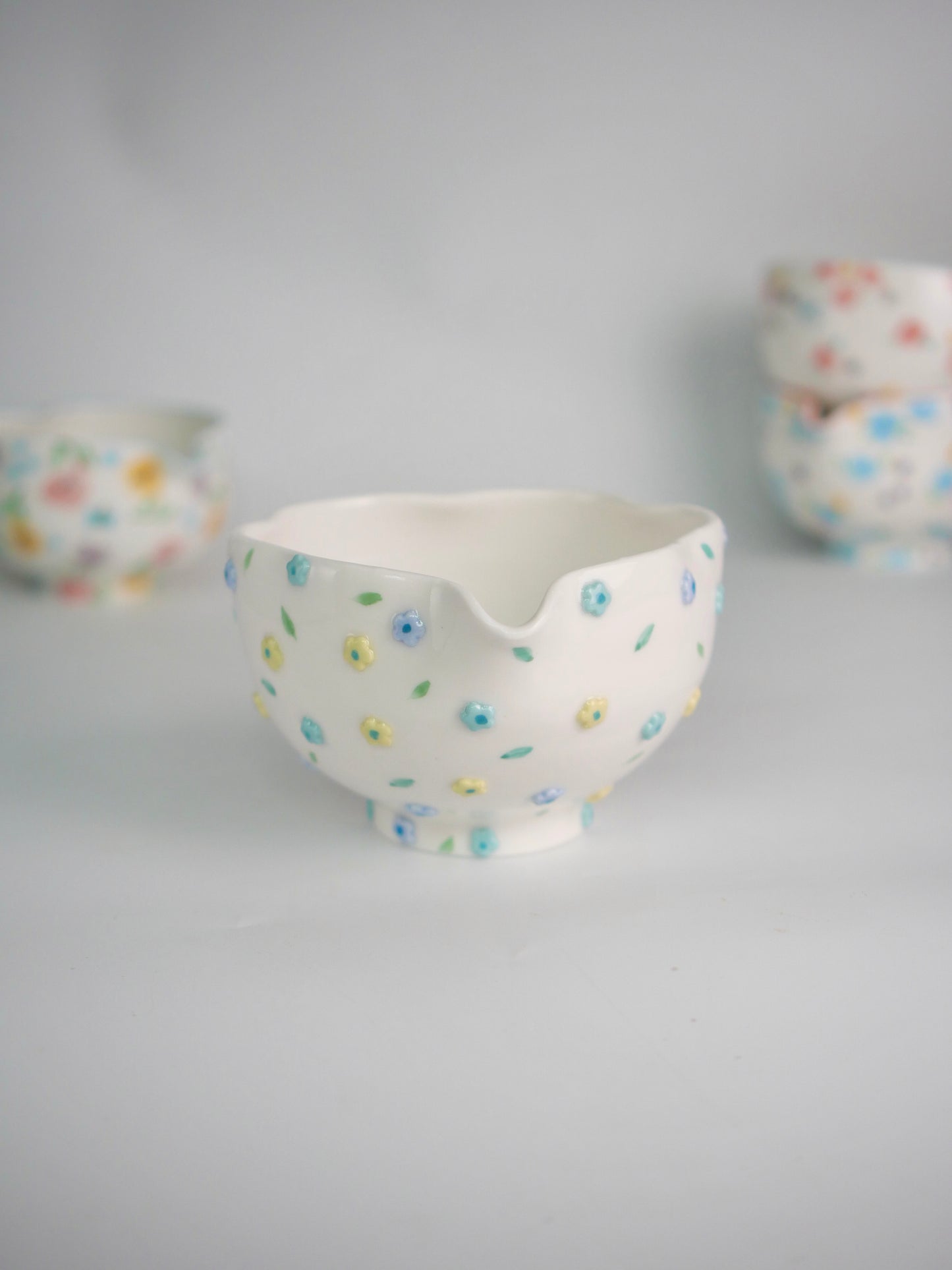dew drop blossom matcha bowl