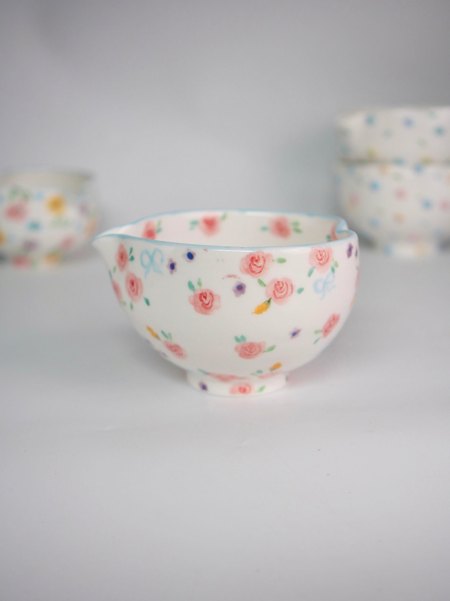 blushing rose matcha bowl