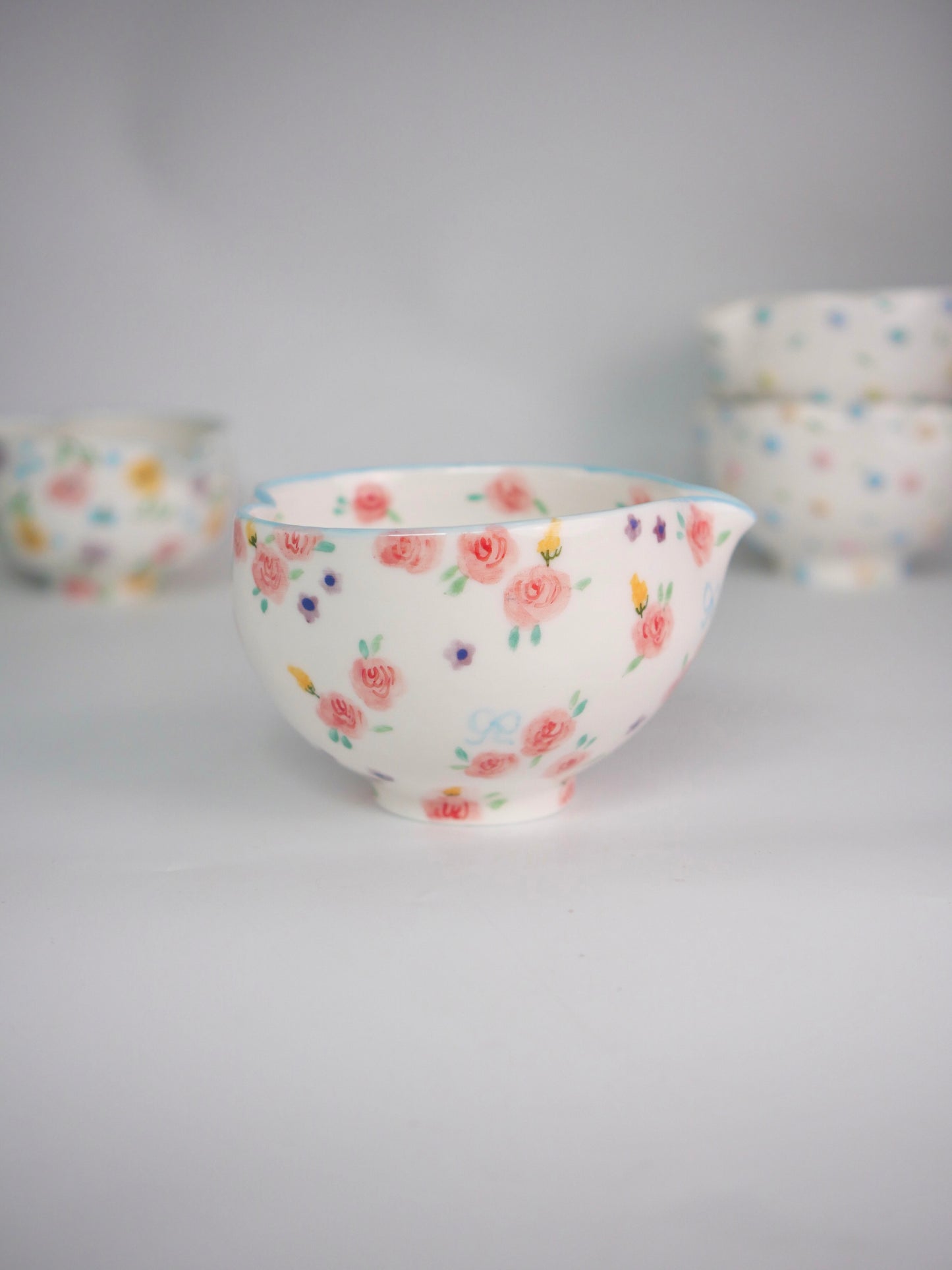 blushing rose matcha bowl