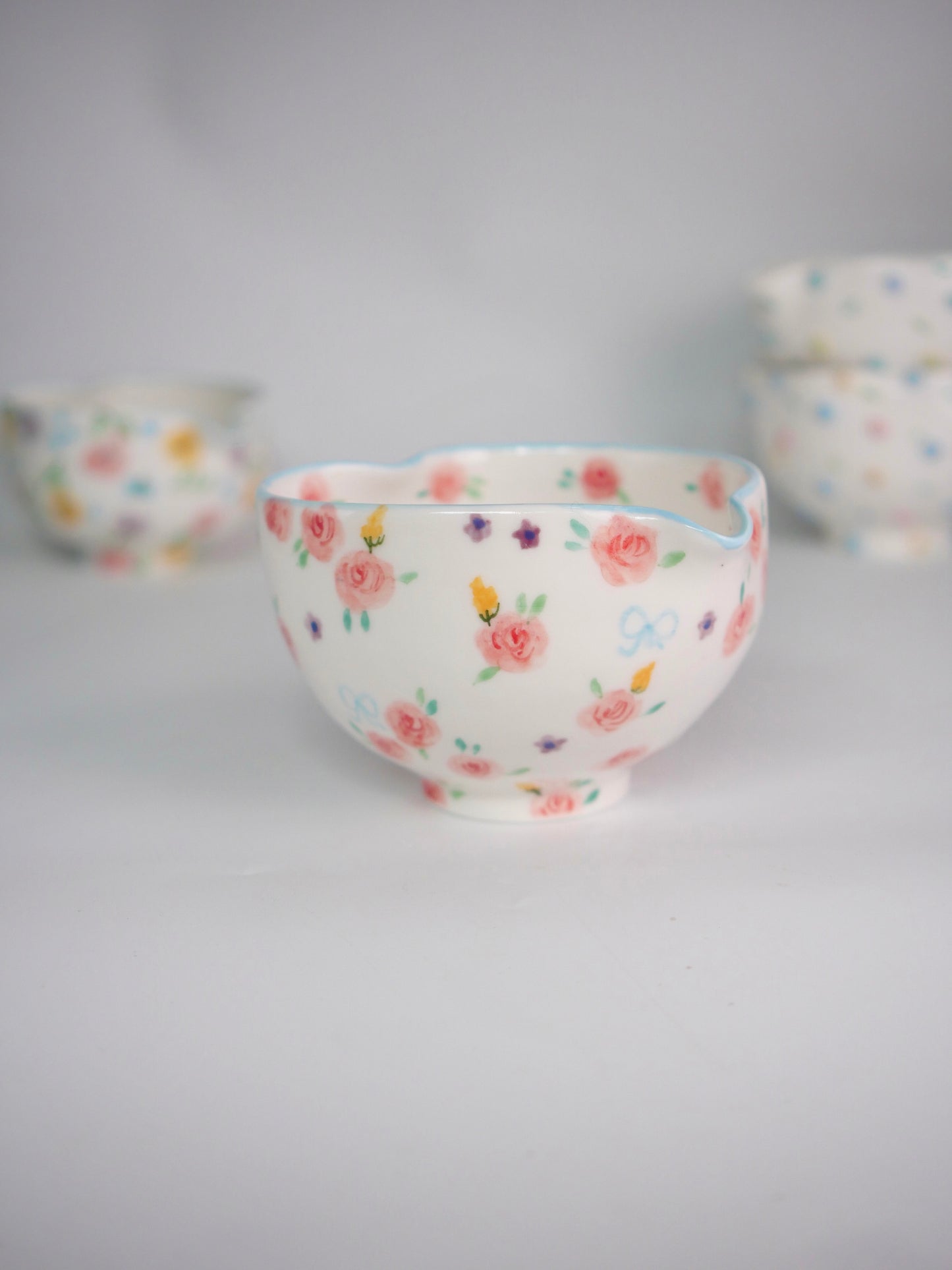 blushing rose matcha bowl