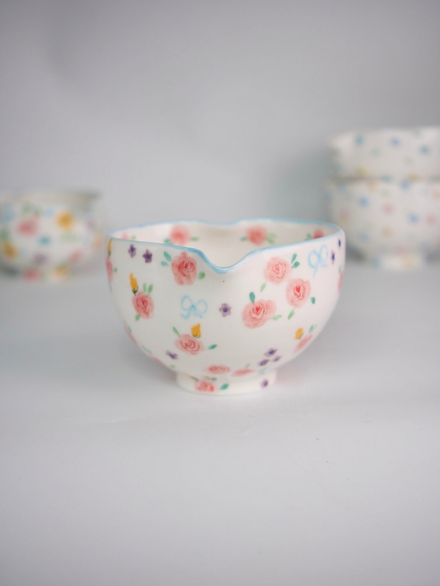 blushing rose matcha bowl