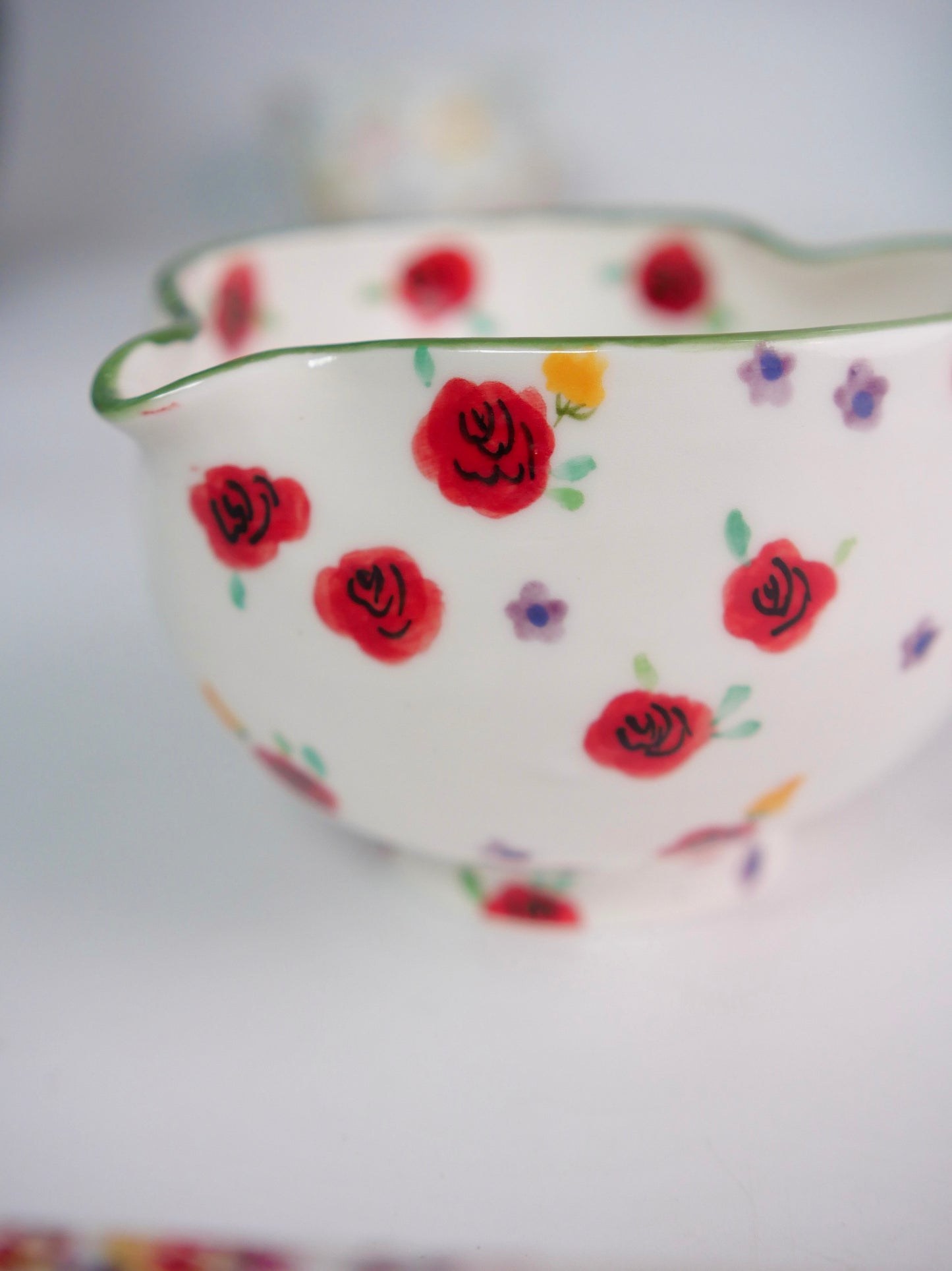 red rose matcha bowl