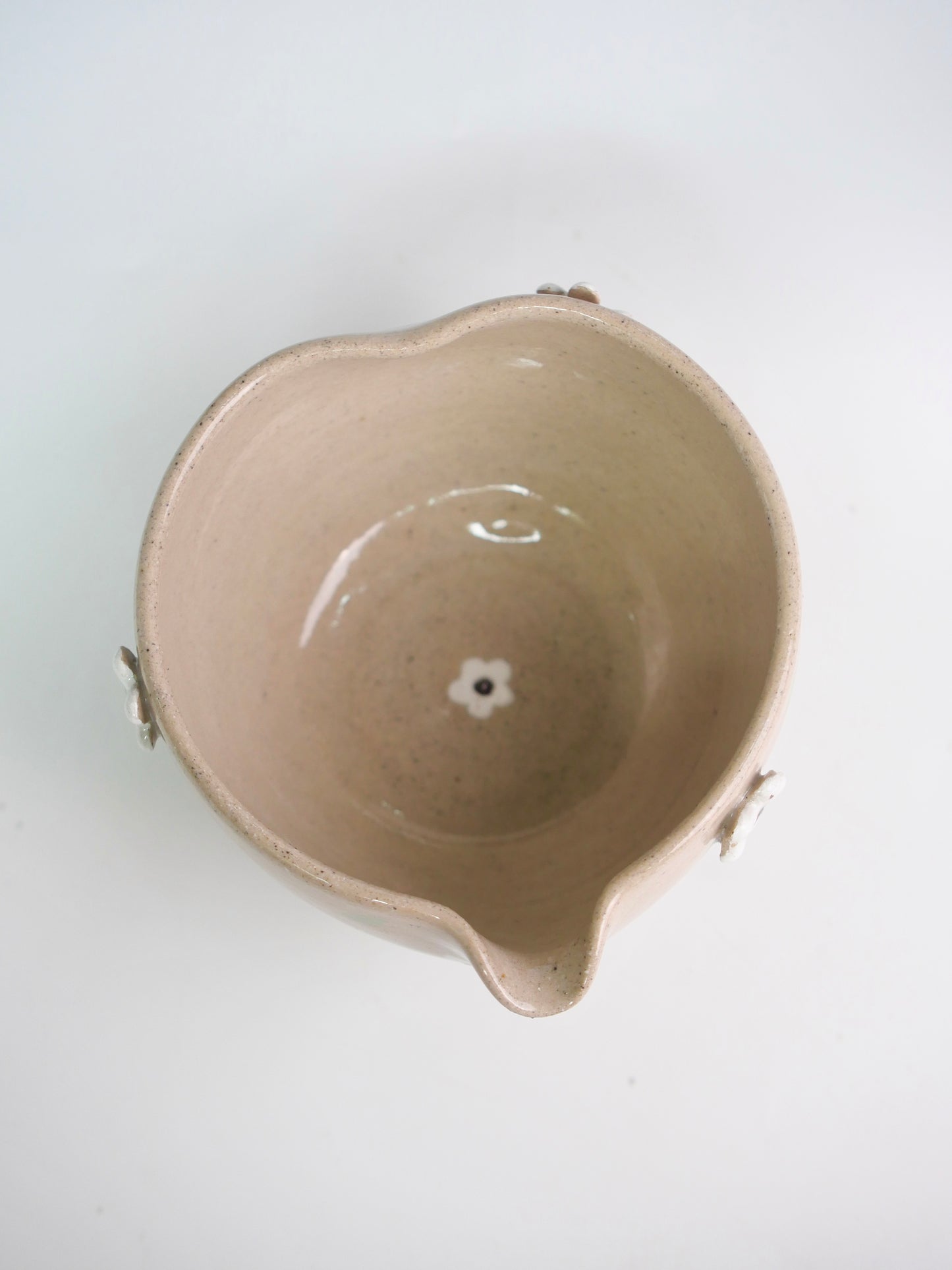 earthen blossom matcha bowl