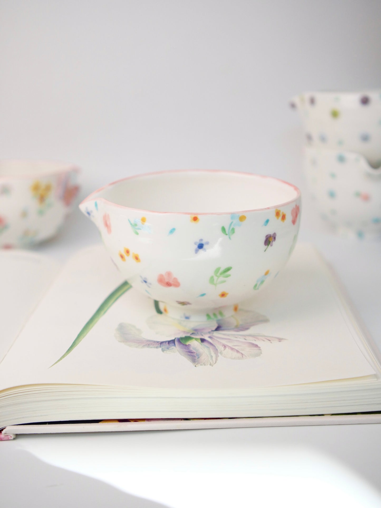 floral whimsy matcha bowl