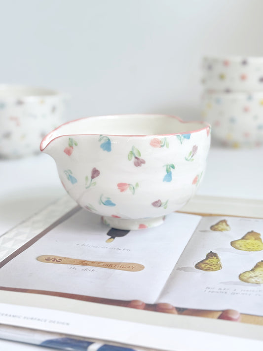 blushing tulip matcha bowl
