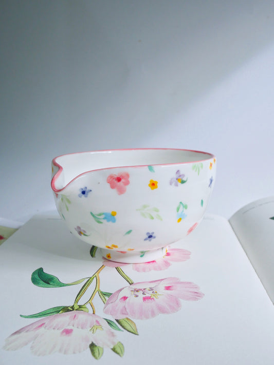 floral whimsy matcha bowl