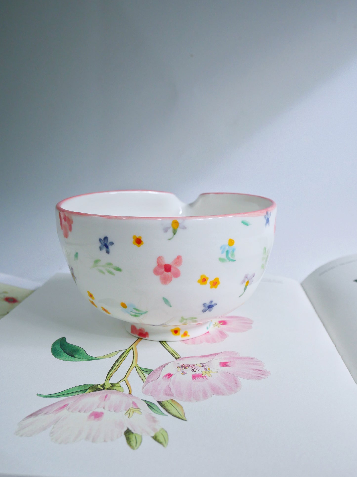 floral whimsy matcha bowl