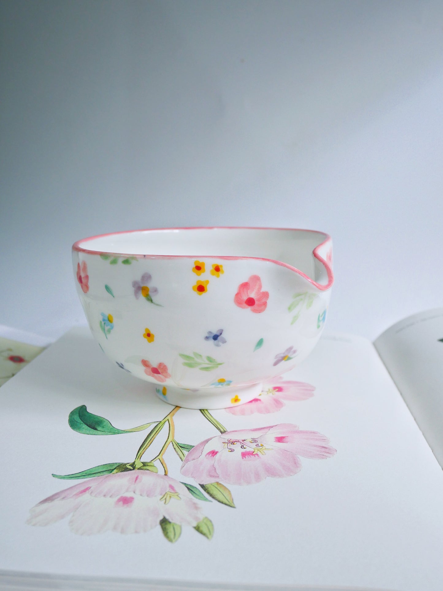floral whimsy matcha bowl