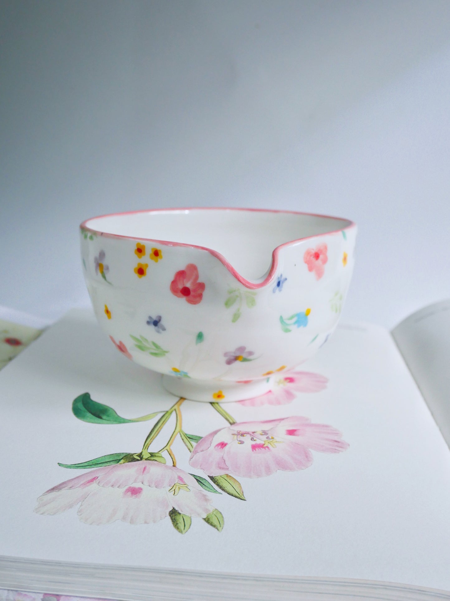 floral whimsy matcha bowl