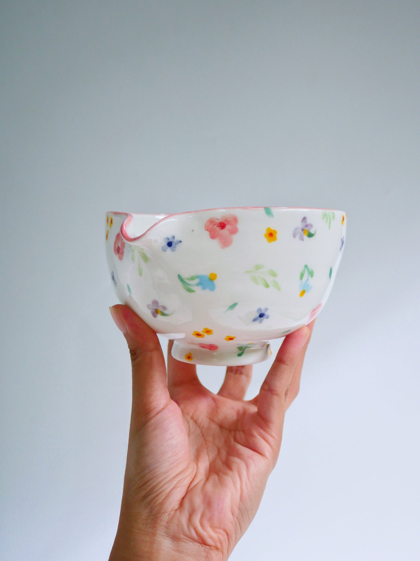 floral whimsy matcha bowl