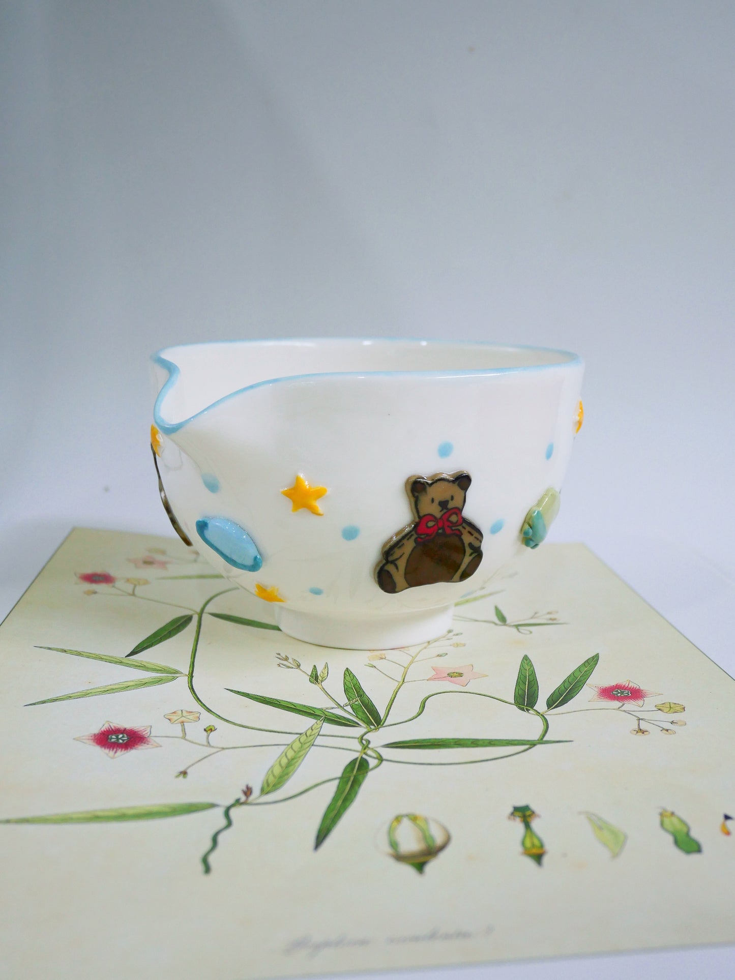 teddy bear matcha bowl