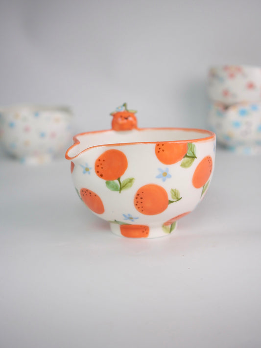 orange blossom matcha bowl