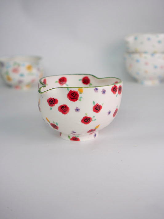 red rose matcha bowl