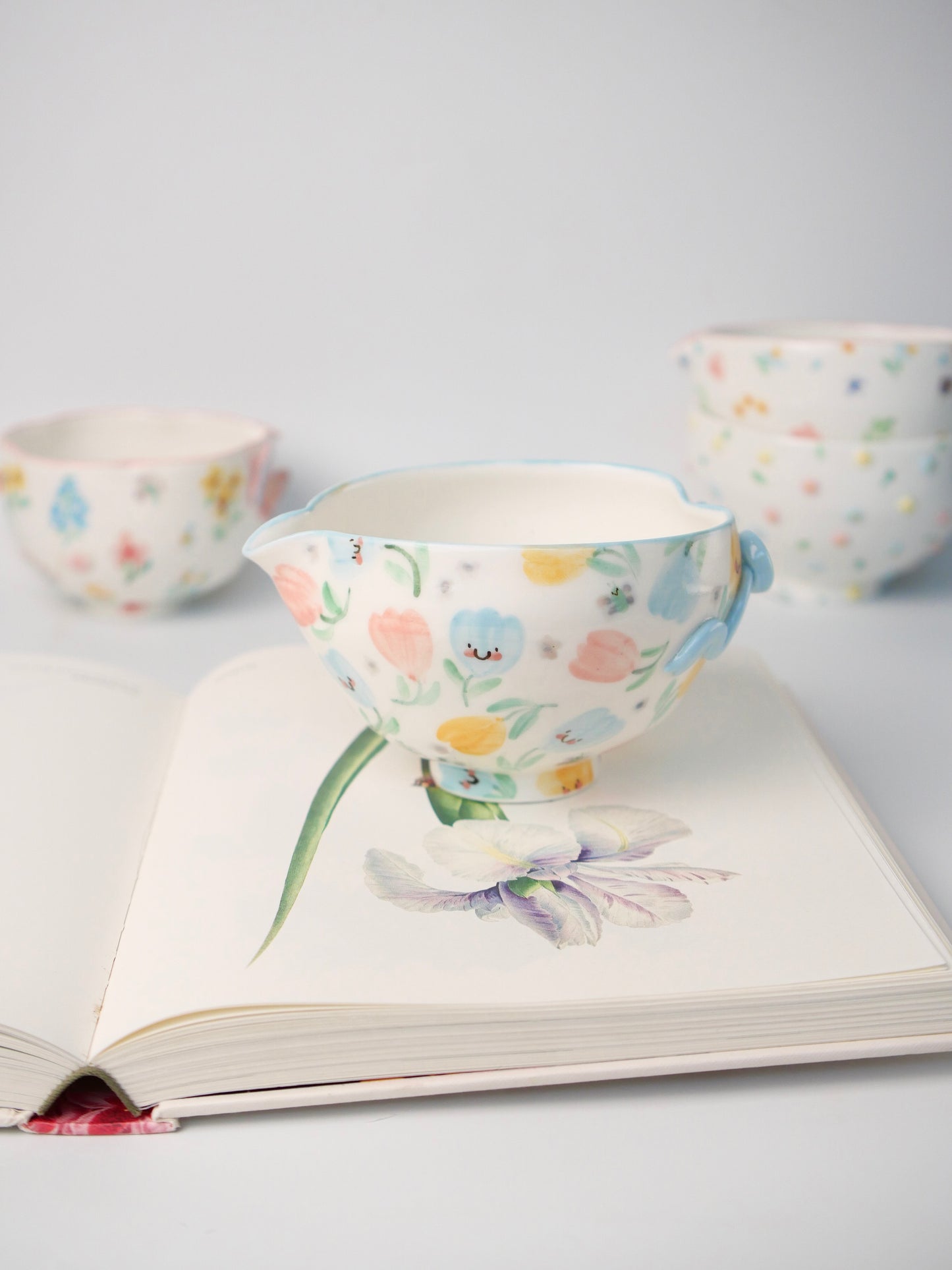 blue ribbon tulip matcha bowl
