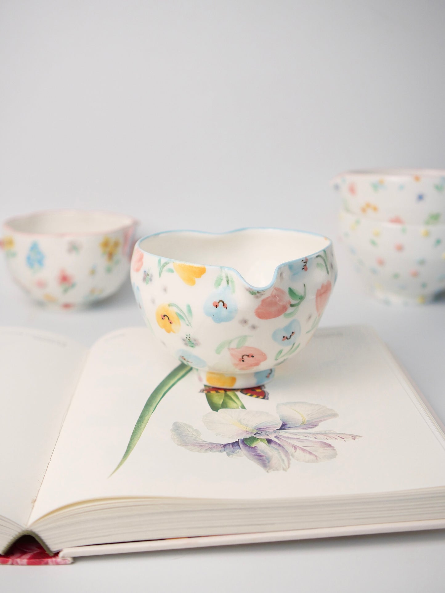 blue ribbon tulip matcha bowl