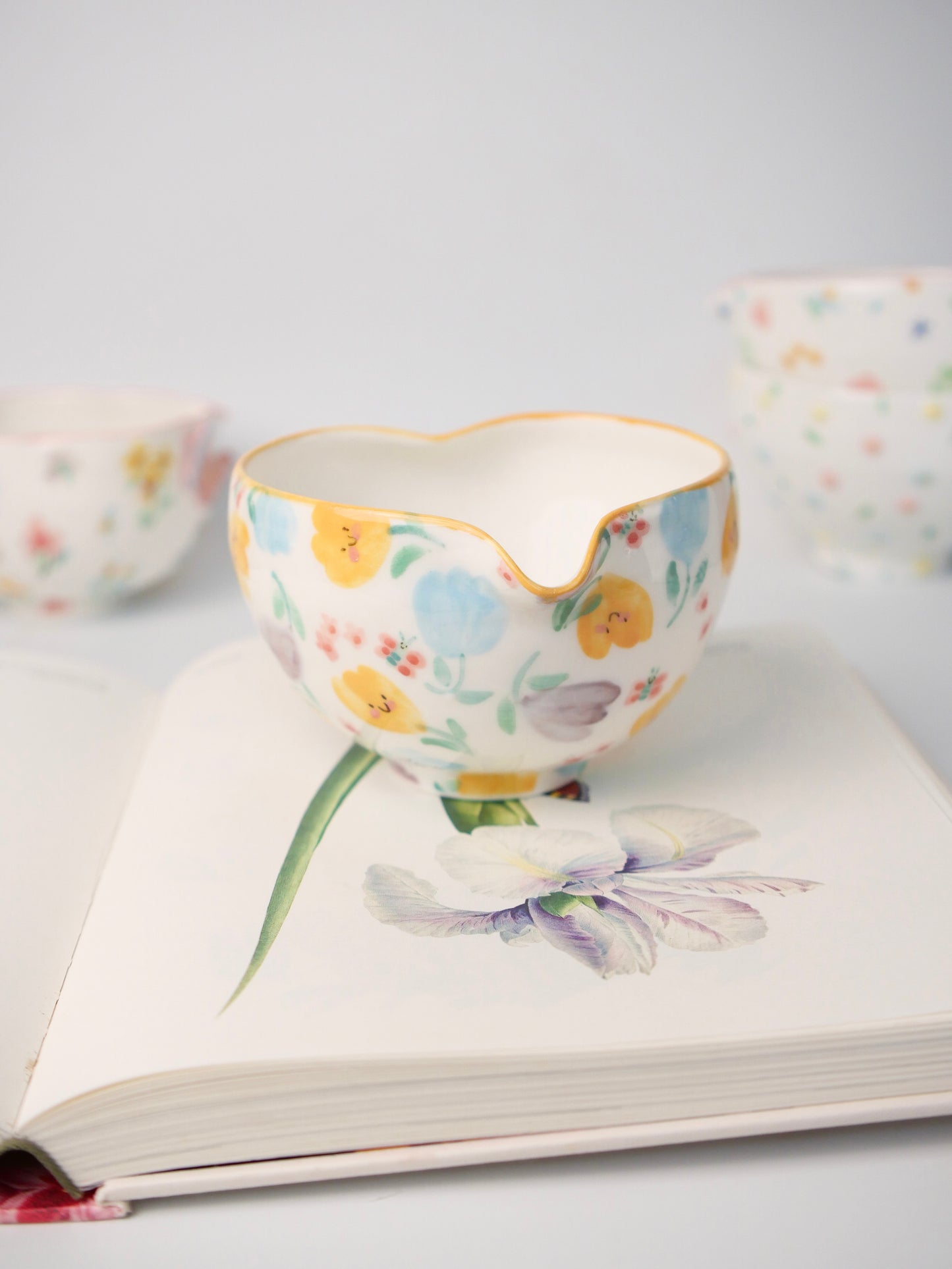 yellow ribbon tulip matcha bowl