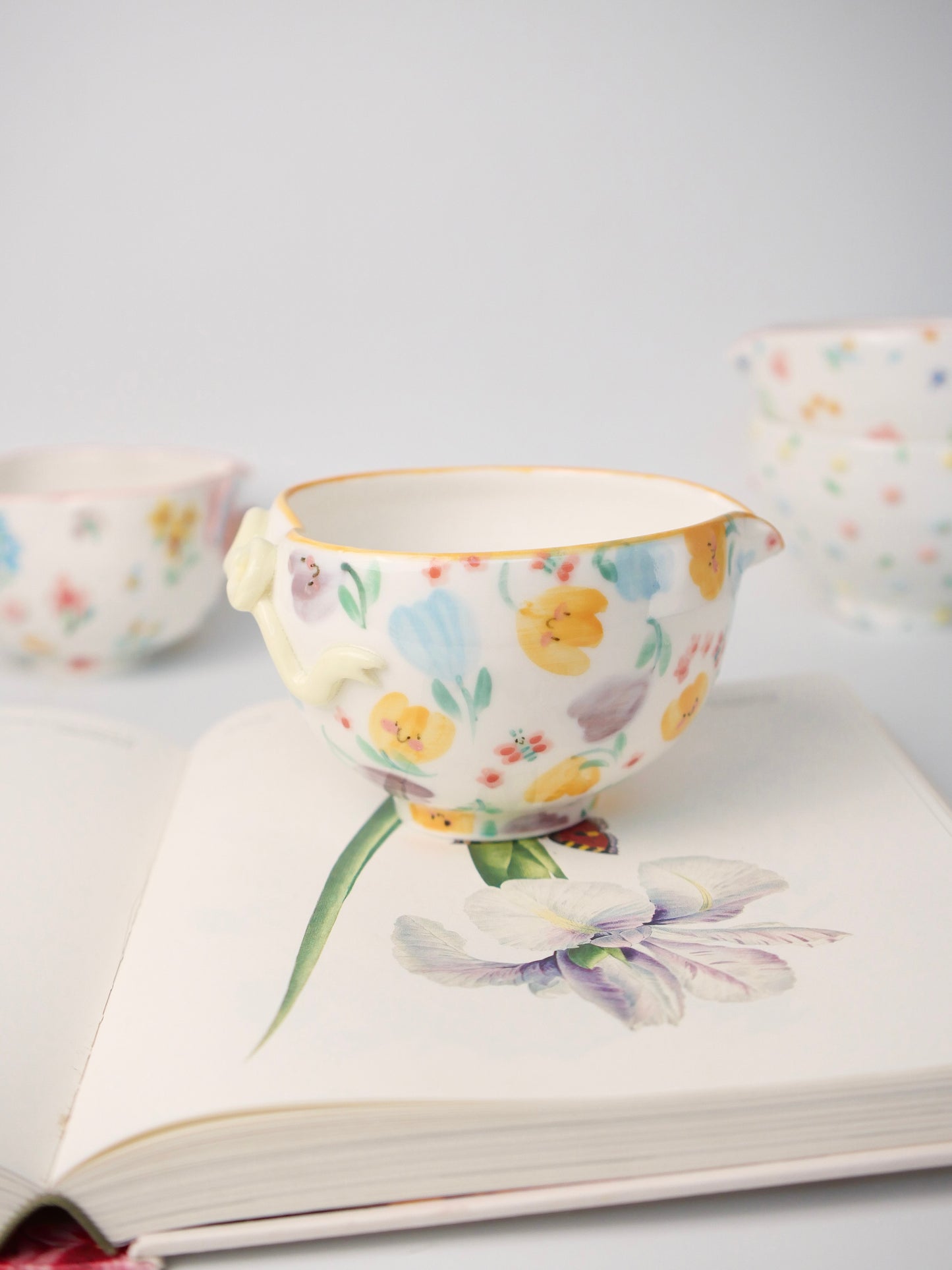 yellow ribbon tulip matcha bowl