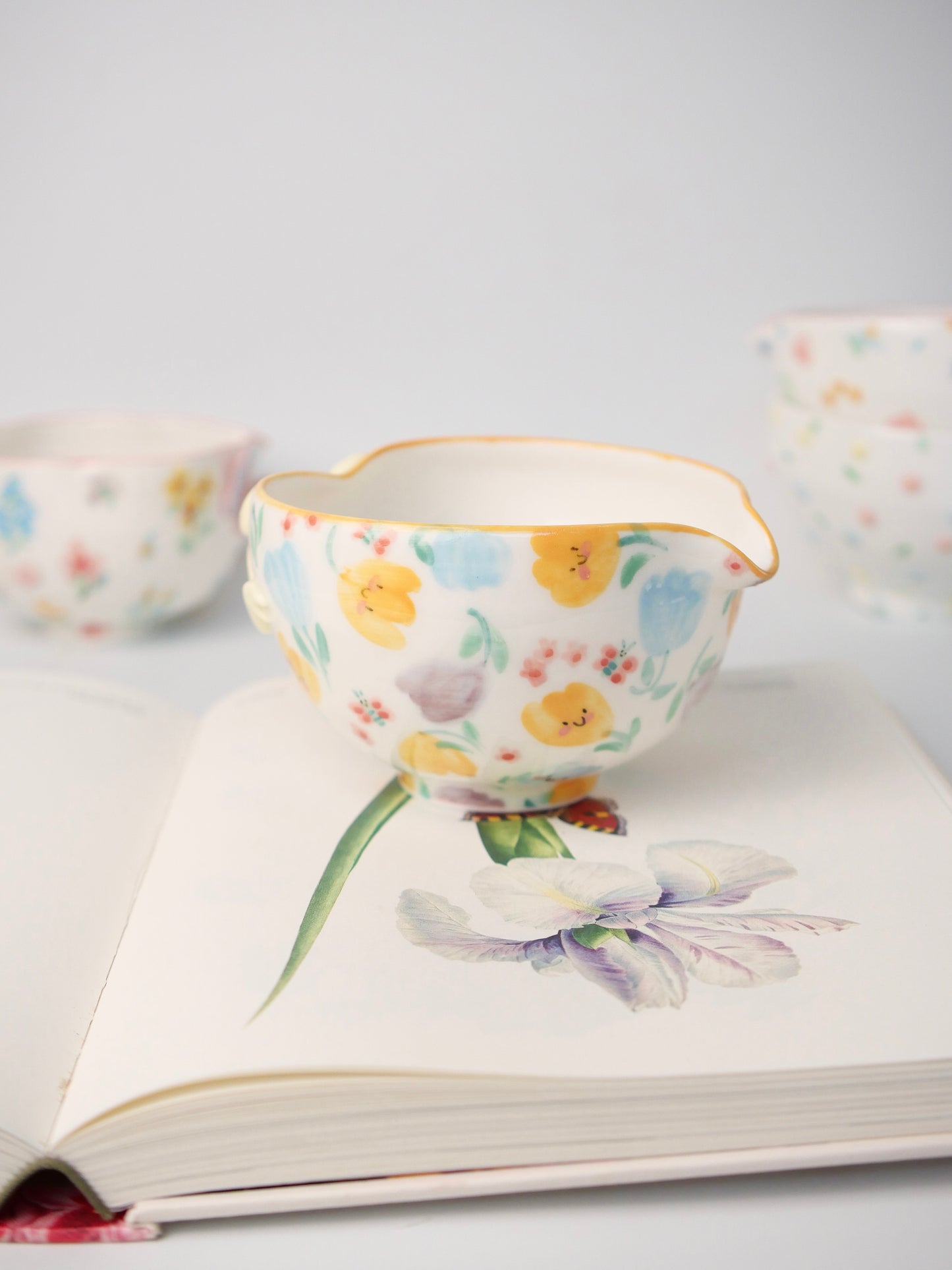 yellow ribbon tulip matcha bowl