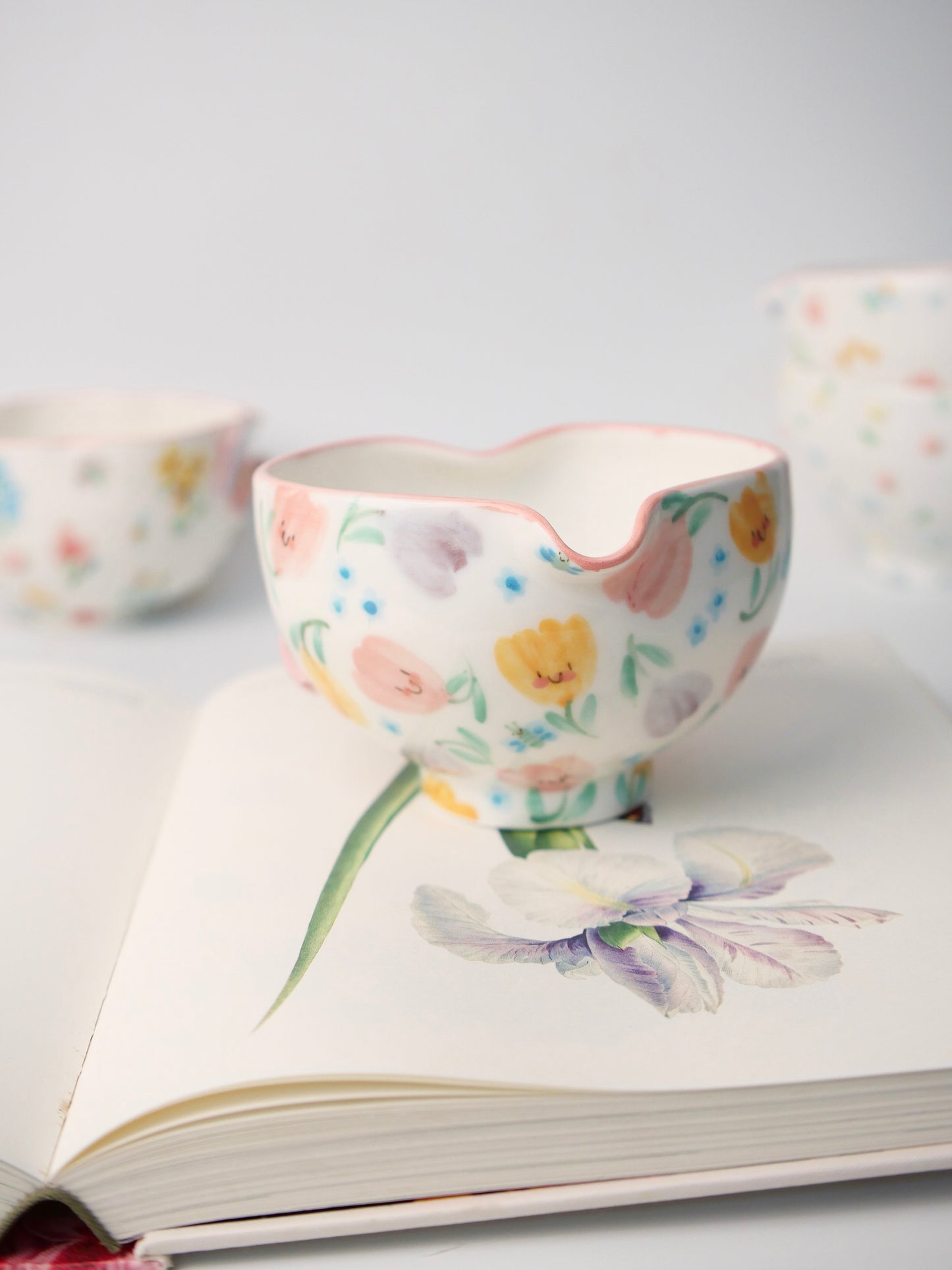 blushing tulip matcha bowl