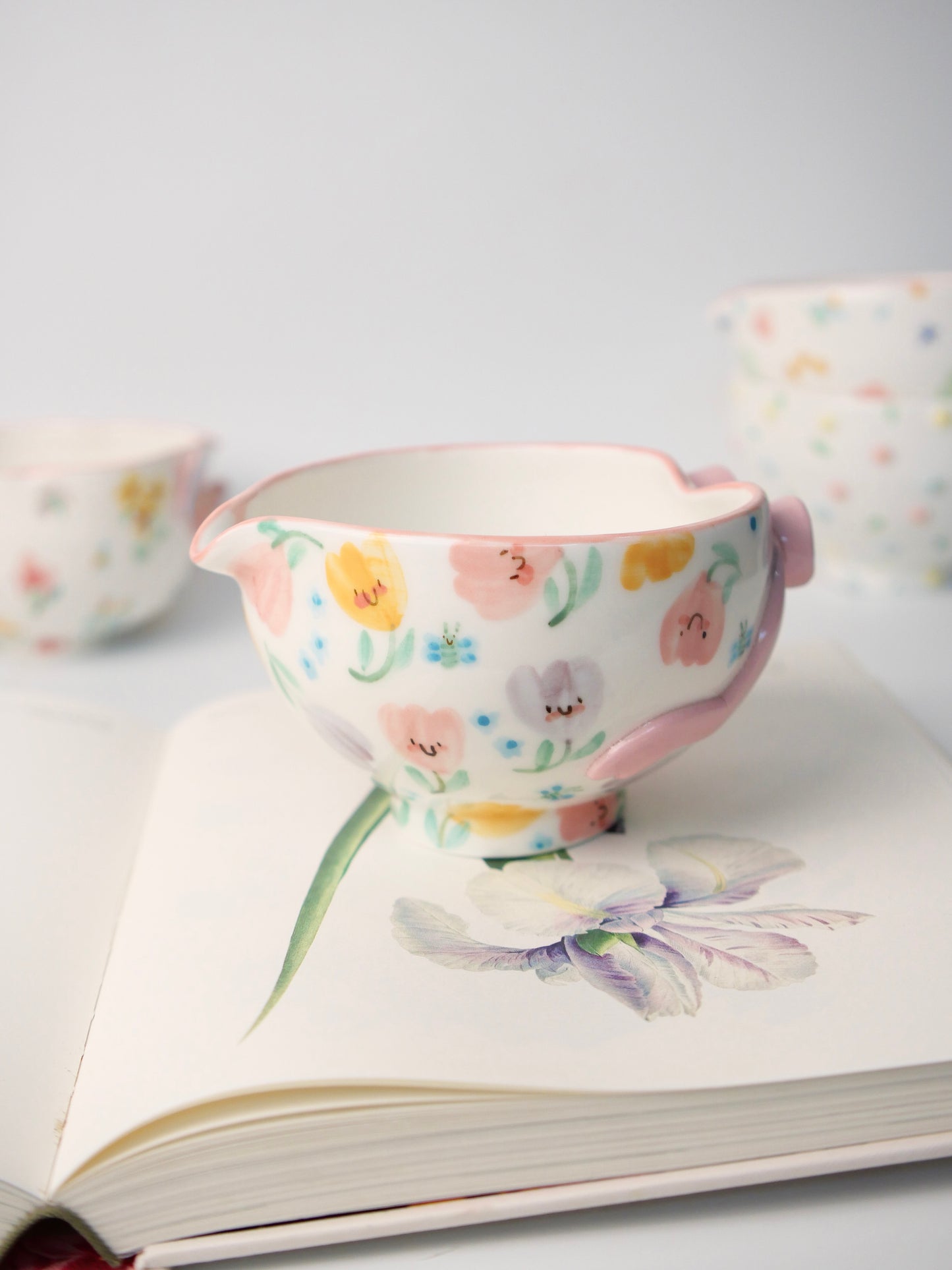 blushing tulip matcha bowl