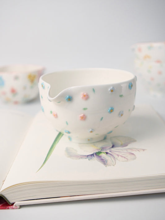 under the blue light matcha bowl