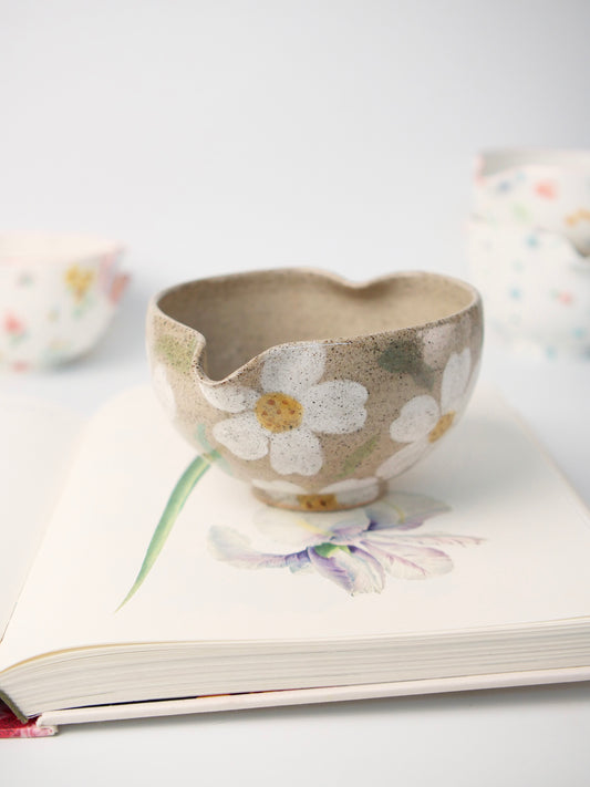 ribbon bloom matcha bowl