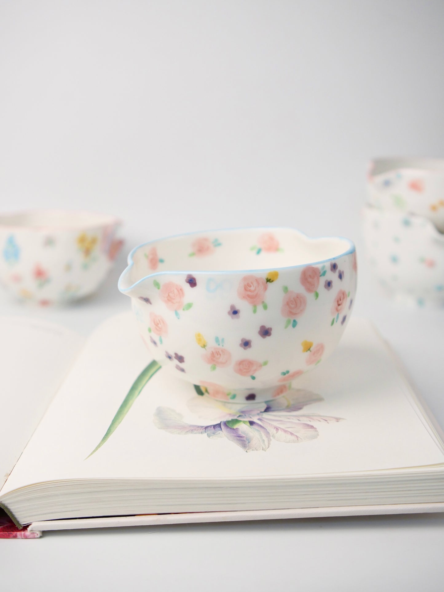 blushing rose matcha bowl