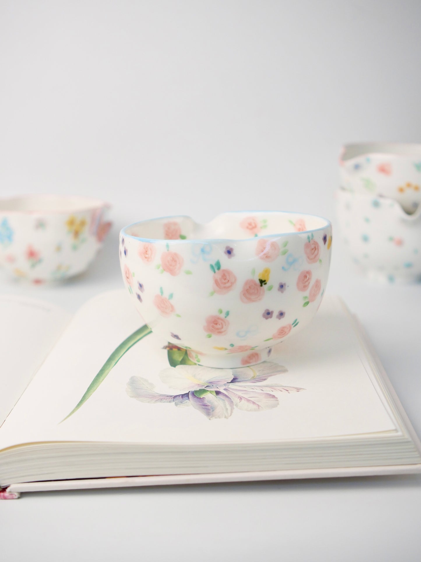 blushing rose matcha bowl