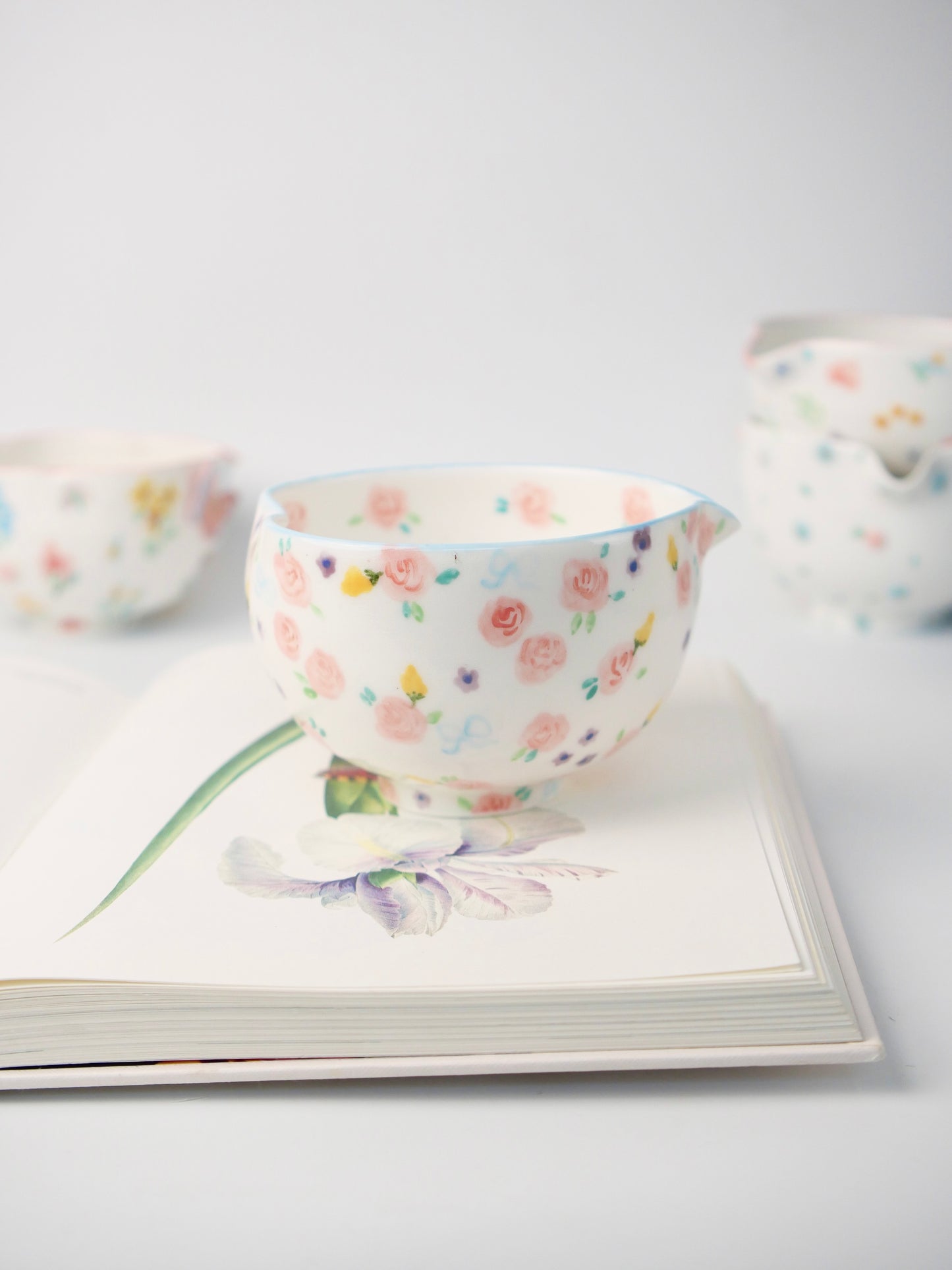 blushing rose matcha bowl