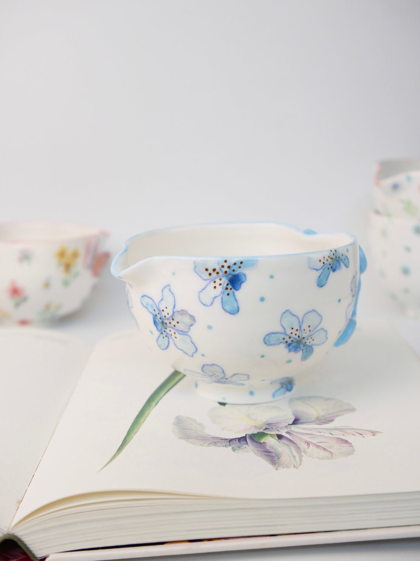 blue orchid matcha bowl