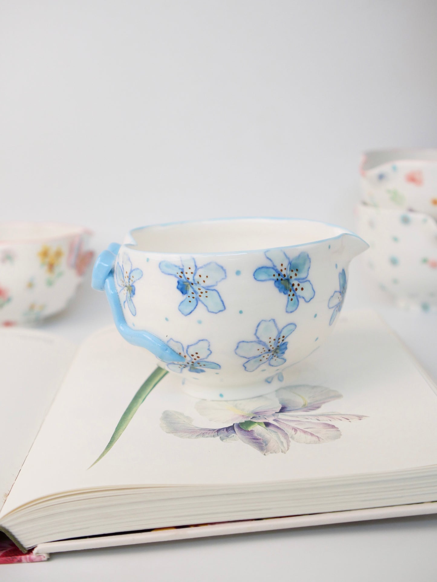 blue orchid matcha bowl