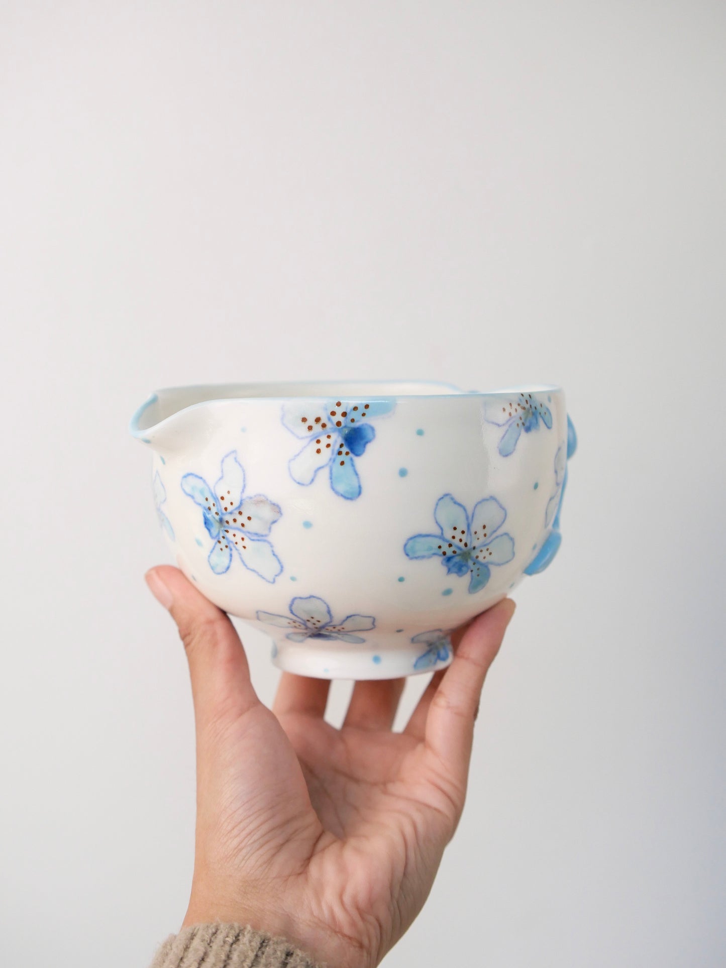 blue orchid matcha bowl